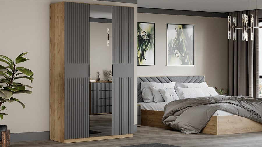 HILTON×Fabio 伊製最高級生地 スーツ 11号 グレー しつけ糸 Шкаф комбинированный «Хилтон» (402.003.000) Дуб Крафт золотой